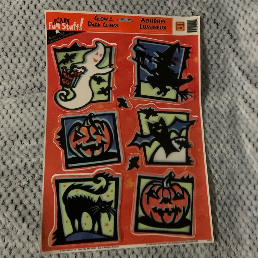 Scary fun stuff Glow in the Dark Clings